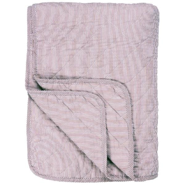 Pink And White Stripe Quilt by Ib Laursen