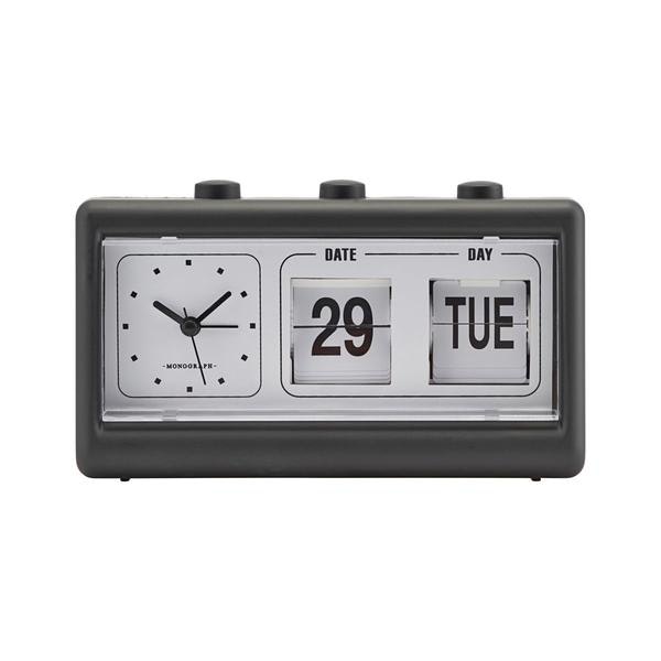 Black Clock Retro W Alarm And Calendar by House Doctor