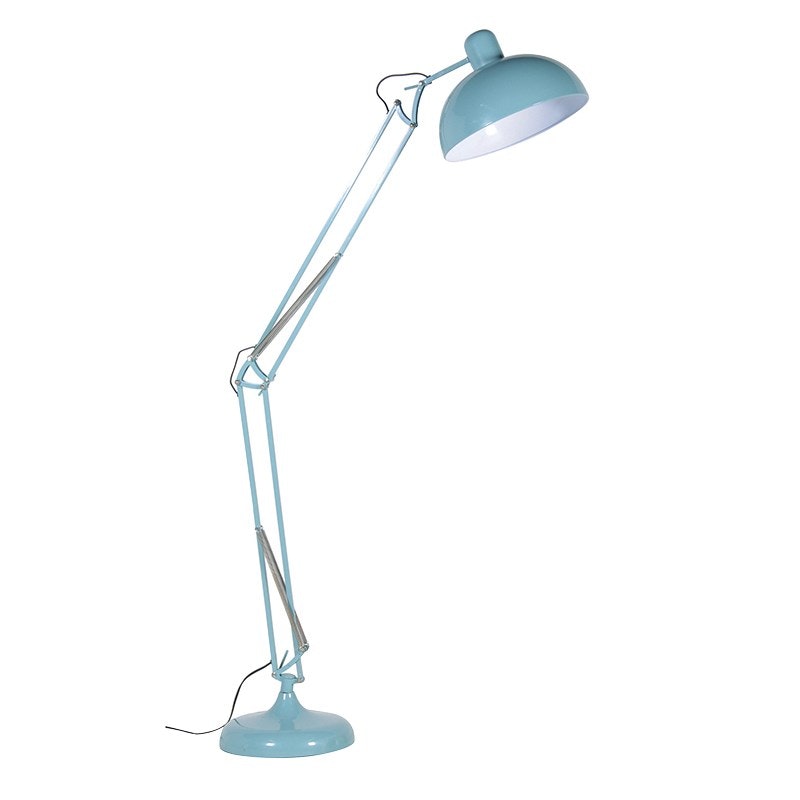 Pale Blue Angle Floor Lamp by The Upholsterer