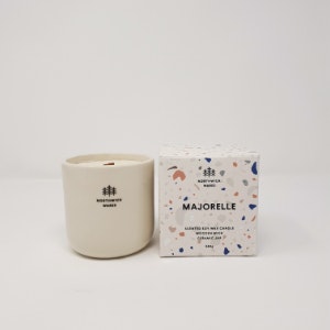 "Marjorelle" Candle in Ceramic Jar With Wooden Wick by Northwick Wares