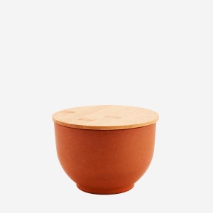 Bamboo Fibre Bowl With Lid by Madam Stoltz