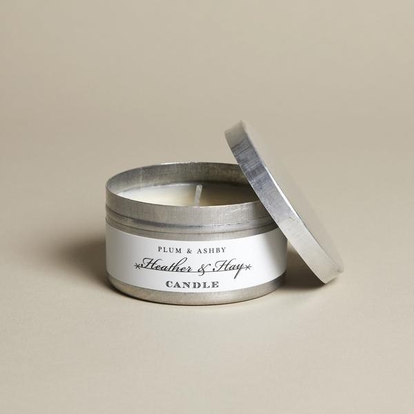 Heather and Hay Tin Candle by Plum & Ashby