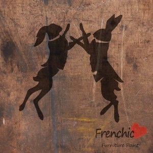 Frenchic Stencils Boxing Hares by Frenchic Paint