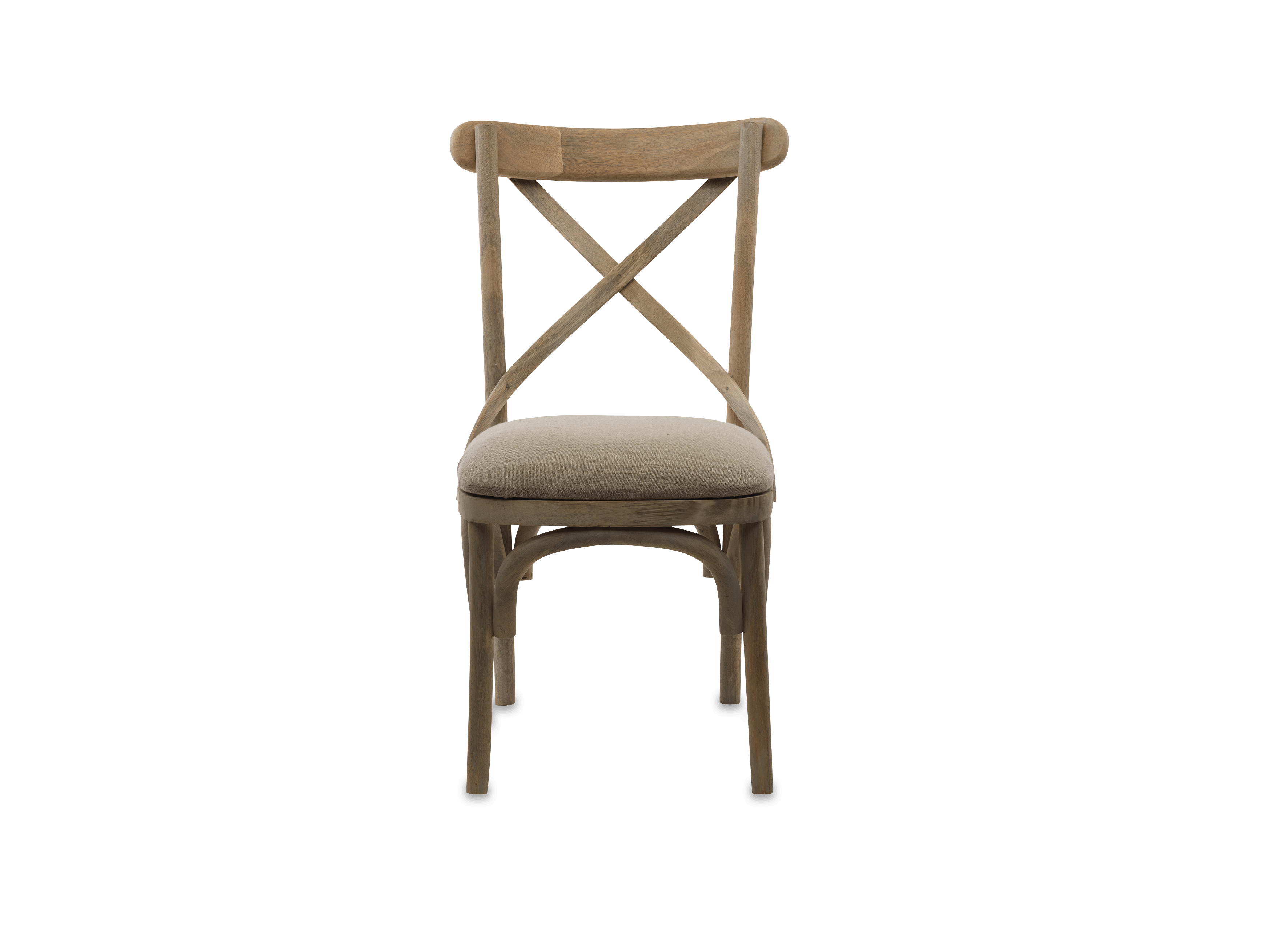 Mango Wood & Linen Chair by