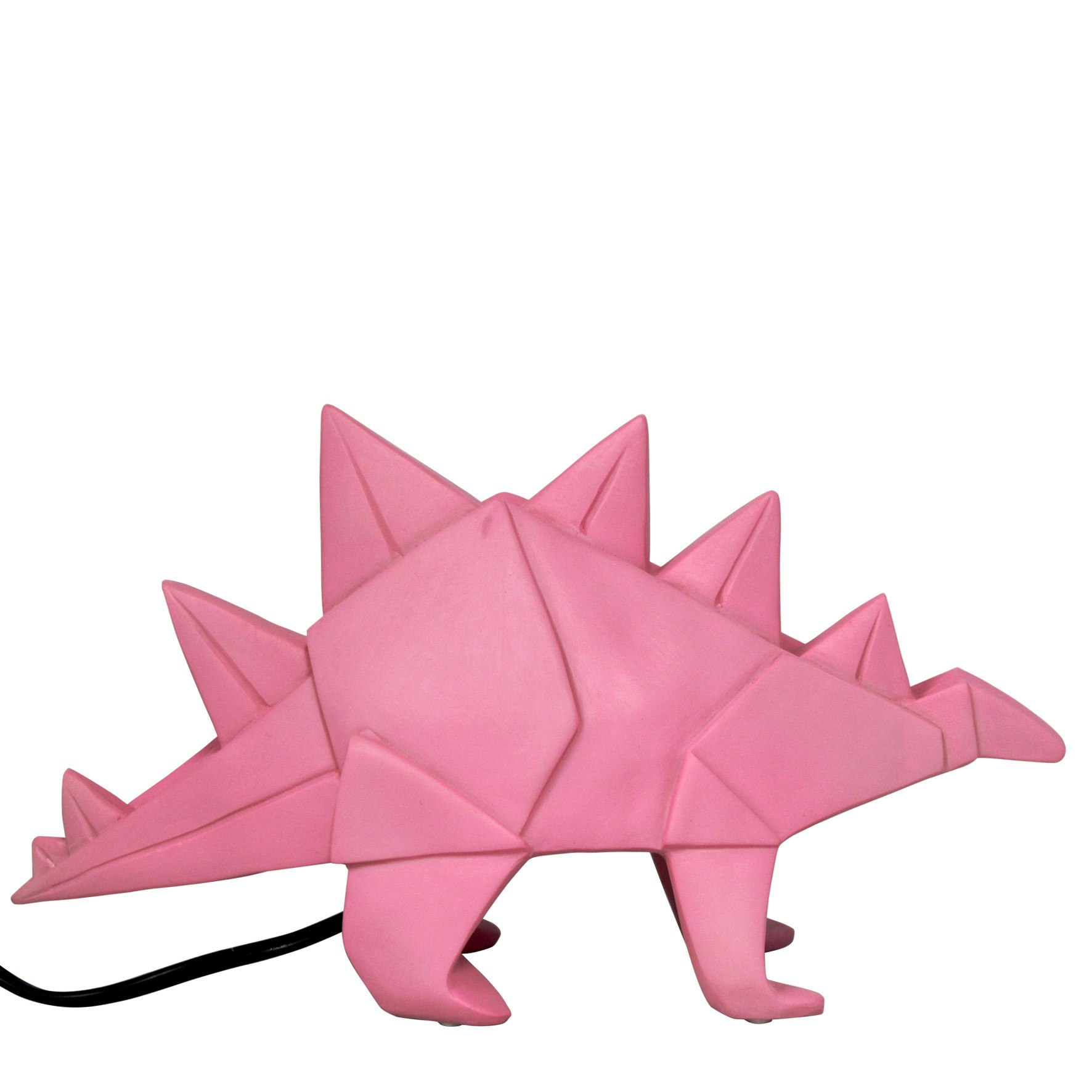 Pink Origami Stegosaurus Dinosaur Lamp by House of disaster