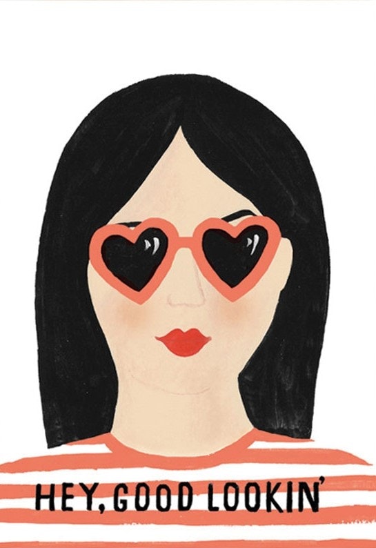 Hey Good Looking Audrey Card by Jade Fisher