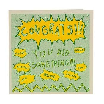 Congratulations Hand Printed Card by ARTHOUSE Unlimited