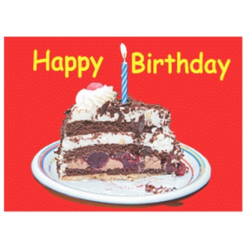 Birthday Cake Lenticular Postcard by SCHNUCKI IMAGES