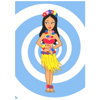 Hula Girl Lenticular Postcard by SCHNUCKI IMAGES