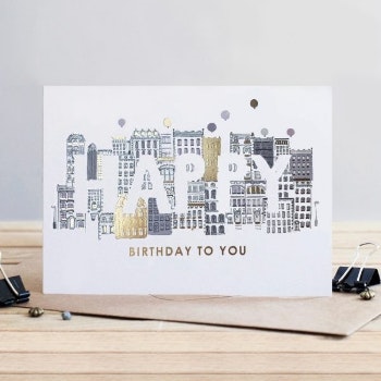 Birthday City Card by Louise Tiler