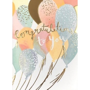 Congratulations To You Card by Louise Tiler