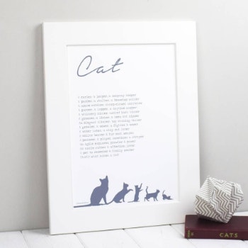 Cat Poem Print by Bespoke Verse