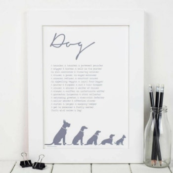 Dog Poem Print by Bespoke Verse