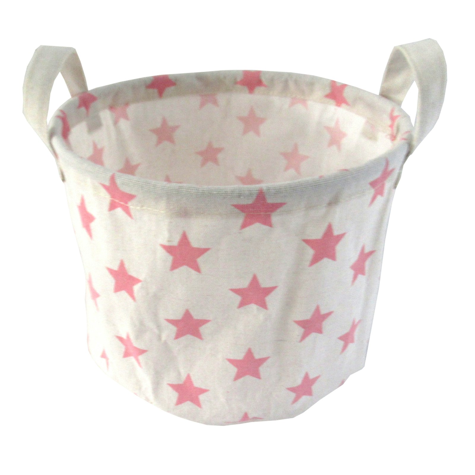 Pink Star Round Storage Basket by