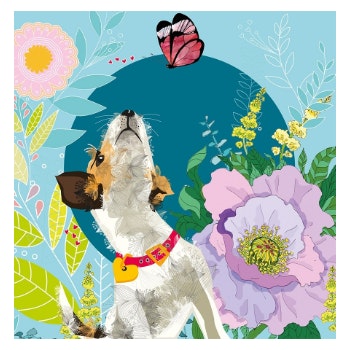 Dog With Sequins Card by Clear Creations