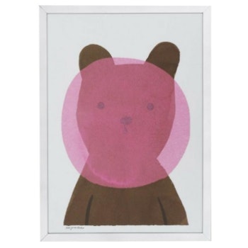 Bear Bubblegum Print by Lisa Jones