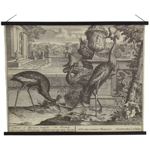 Grey 93 X 2 X 114 Cm Wall Plaque Crane by CollardManson