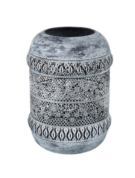 Grey Metal Filigree Lantern by Parlane