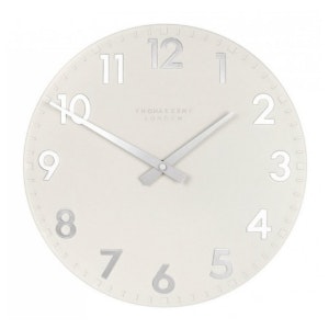 30cm Snowberry White Camden Wall Clock by Thomas Kent