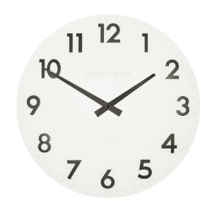 30cm Cotton White Camden Wall Clock by Thomas Kent