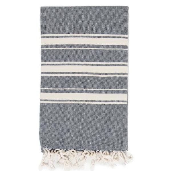 Hamam Towel In Dark Navy by Ailera