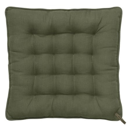 Cotton Seat Pad Olive Green by Cozy Living