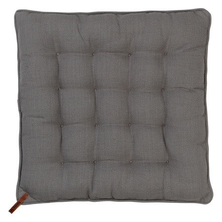 Grey Cotton Seat Pad by Cozy Living