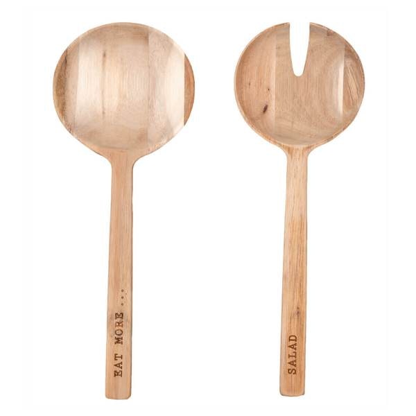 Wooden Salad Servers Eat More Salad by Räder