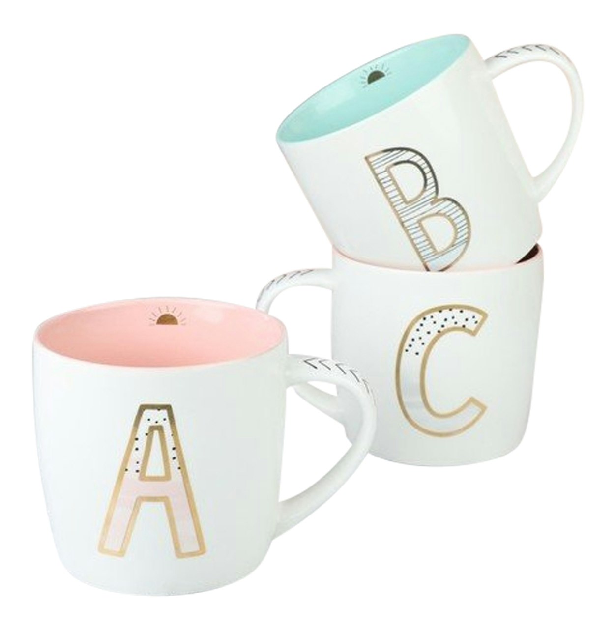 Pastel Alphabet Letter Mug by Lisa Angel