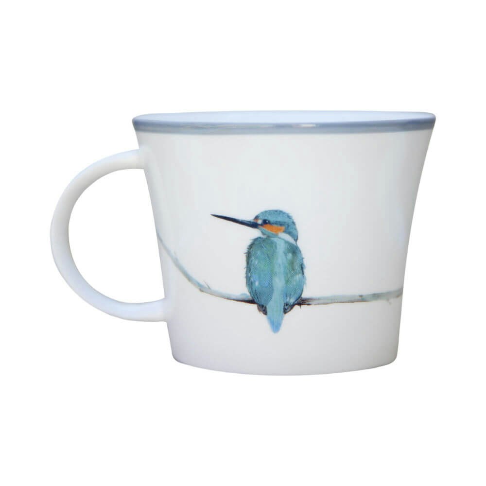 Skyla King Fisher Grey Rim Mug by