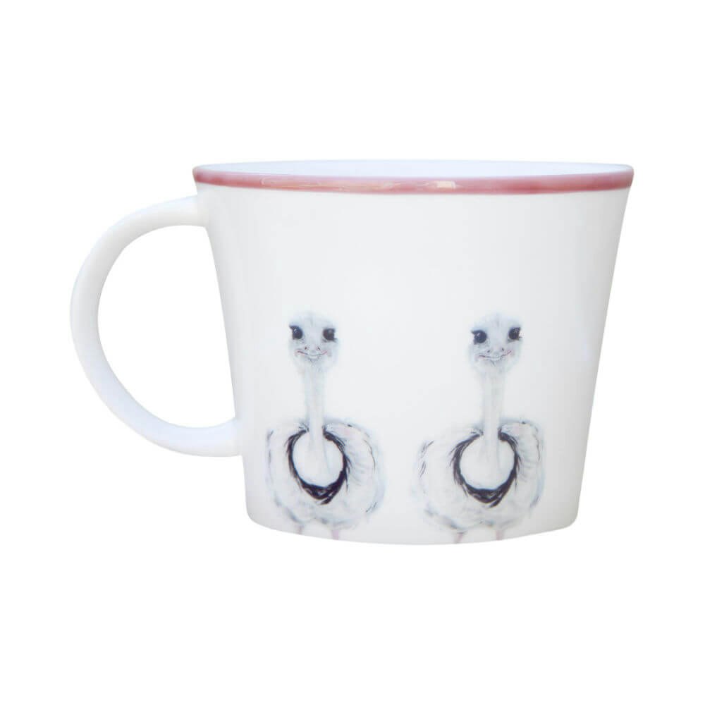 Camilla Ostrich Pink Rim Mug by