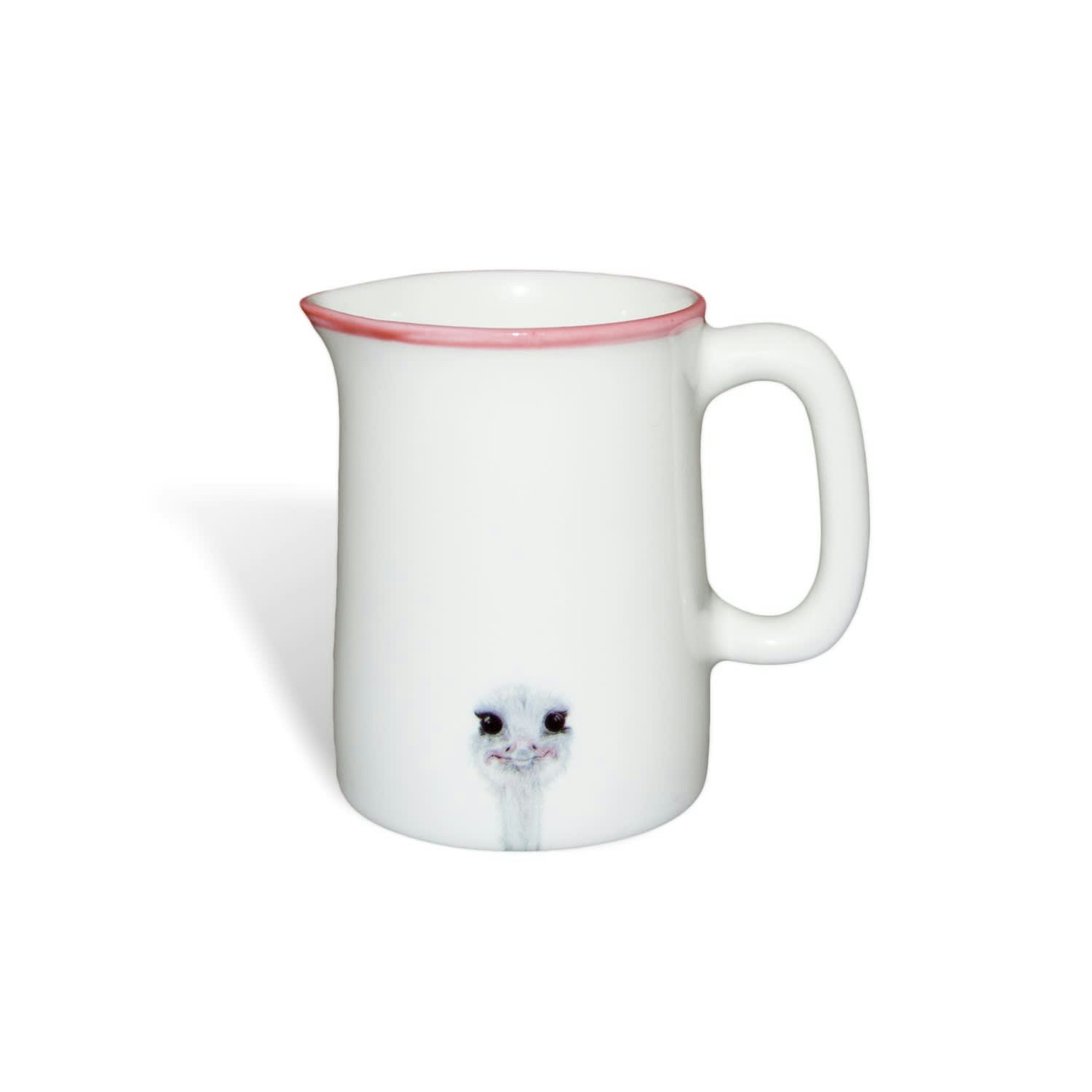 Camilla Ostrich Pink Rim 1/4 Pint Jug by