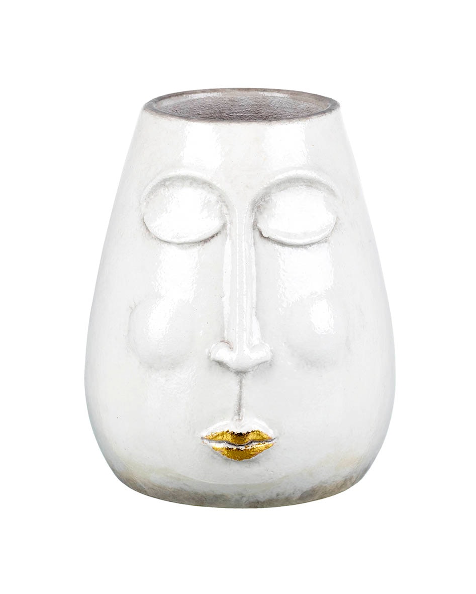 Ceramic Lippy Face Vase by Parlane