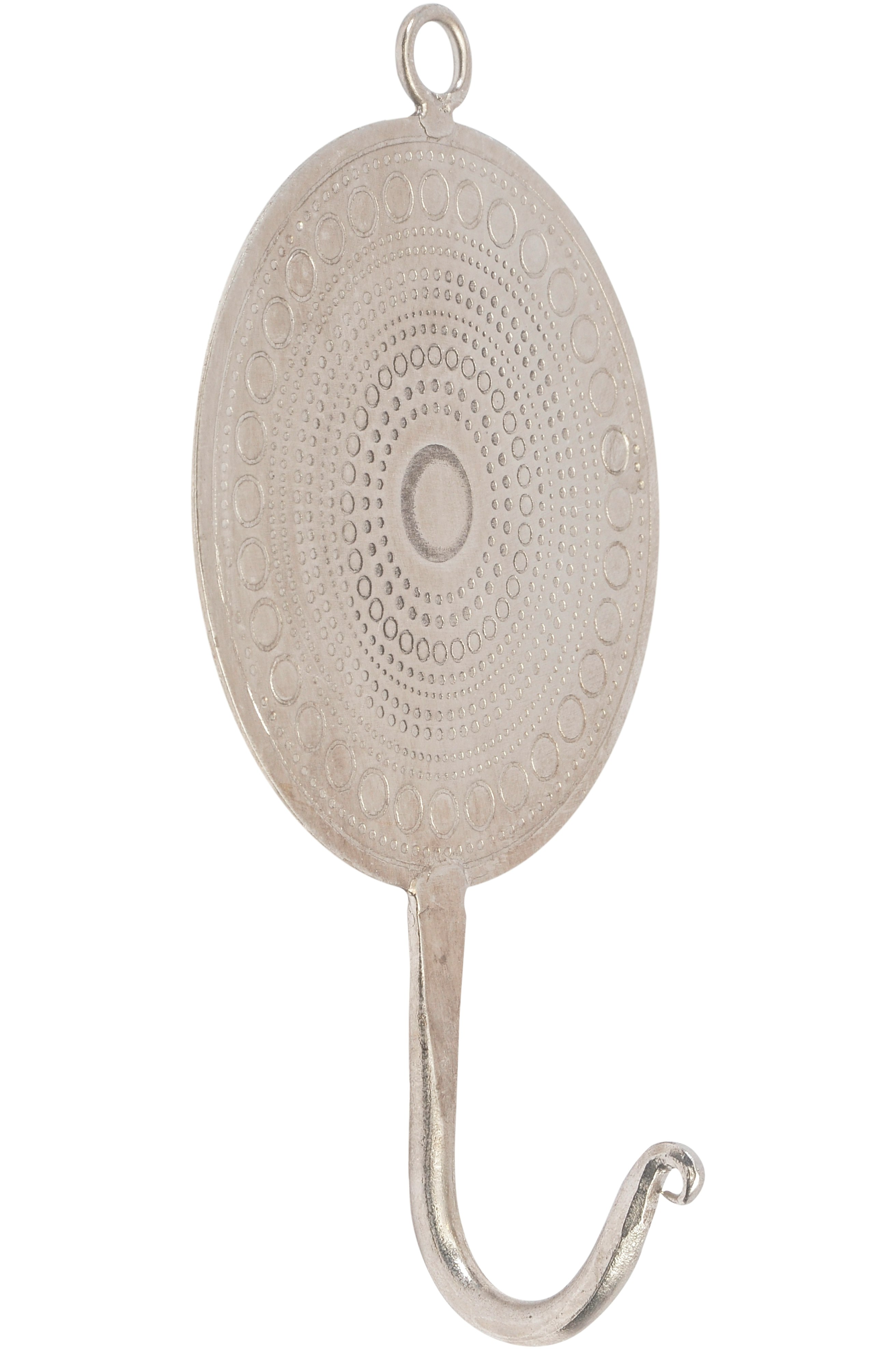 Namala Antique Nickel Etched Round Single Hook by The Libra Company