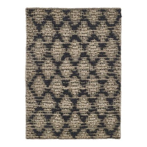 Rug Harlequin Black Natural Large by House Doctor