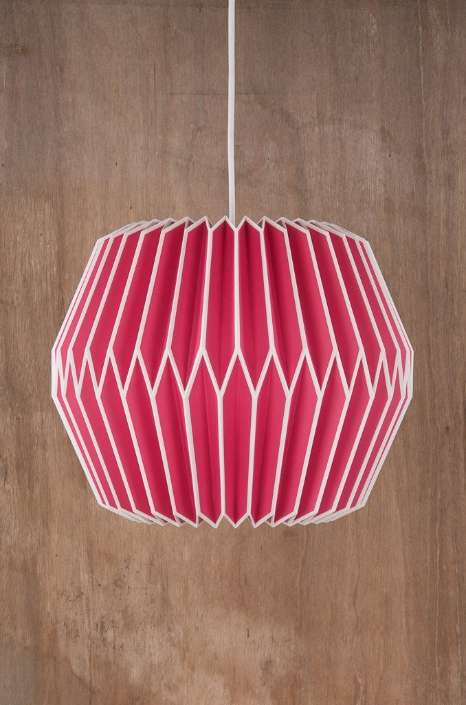 Pink Paper Lampshade by Ian Snow - Supplier