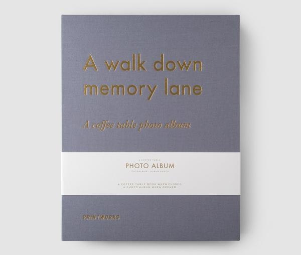 Photo Album A Walk Down Memory Lane Grey by PrintWorks