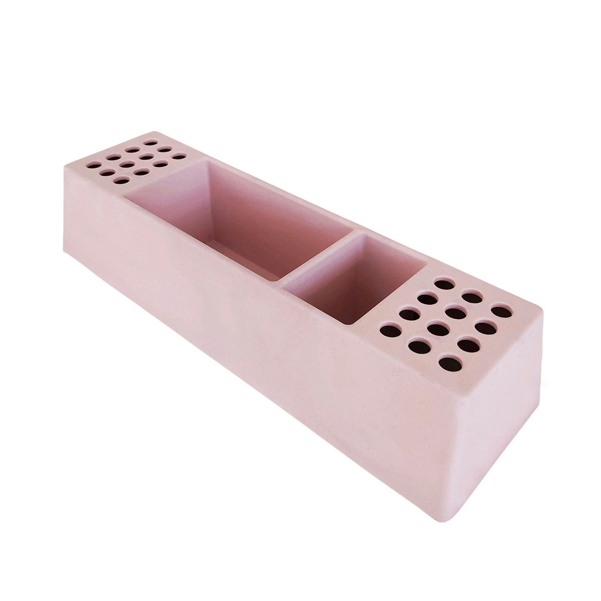 Desk Organiser - White / Pink by