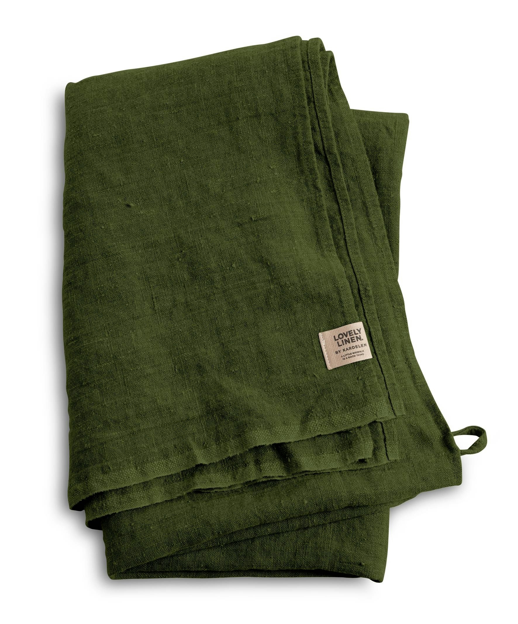 Lovely Linen Hamam Towel Jeep Green by