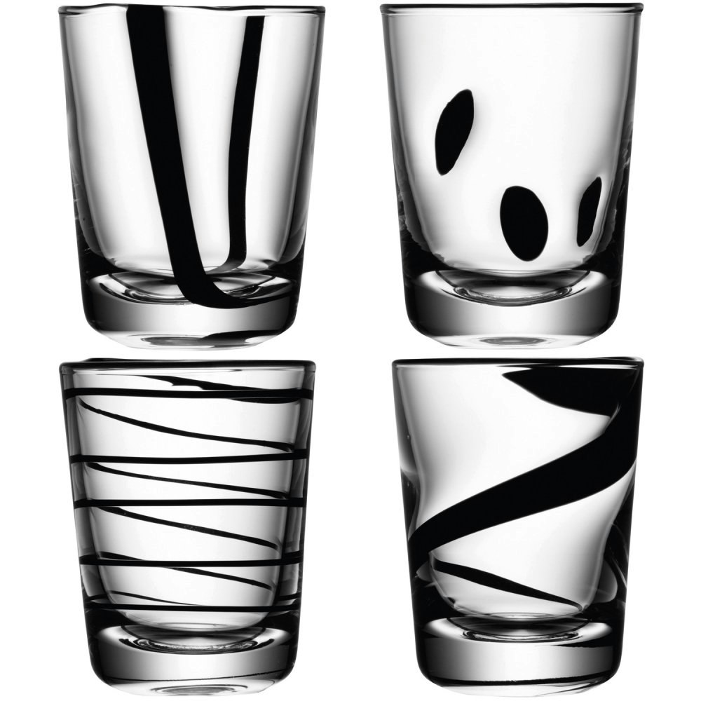Set of 4 250ml Glass Jazz Tumblers by LSA International