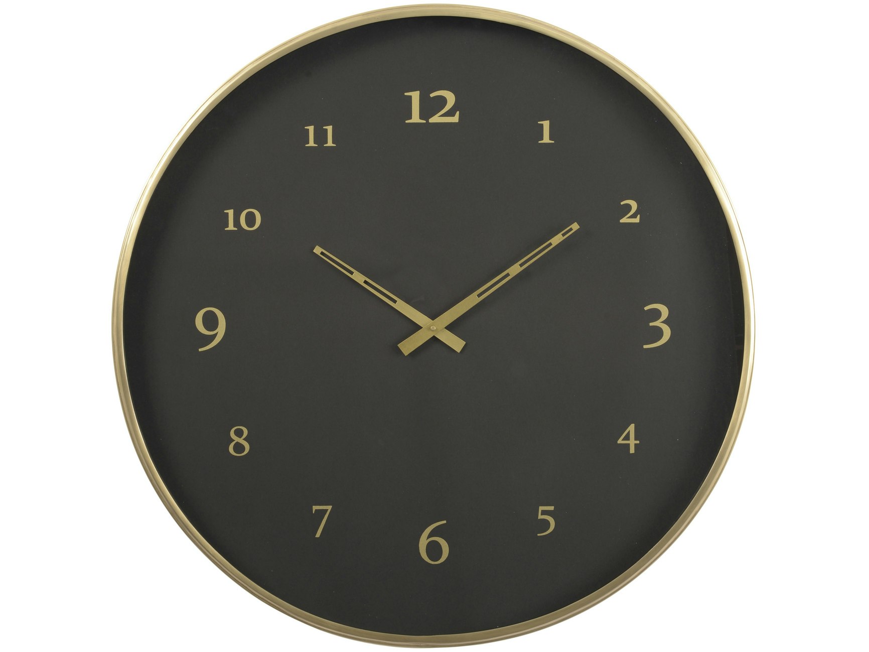 Black and Brass Stainless Steel Wall Clock by The Libra Company