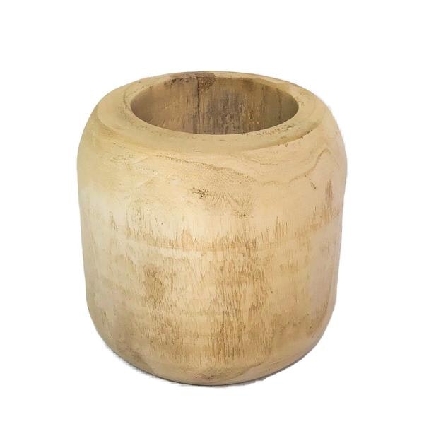 Natural Wooden Pot by Light & Living