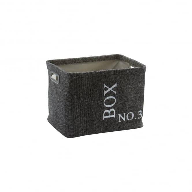 Small Dark Grey Evora Bathroom Storage Basket by Aquanova
