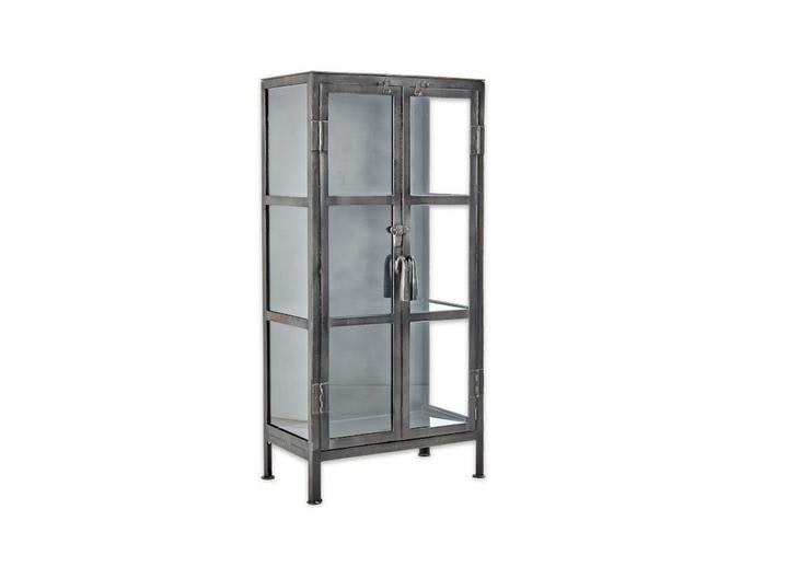 Tiko Iron & Glass Small Cabinet by