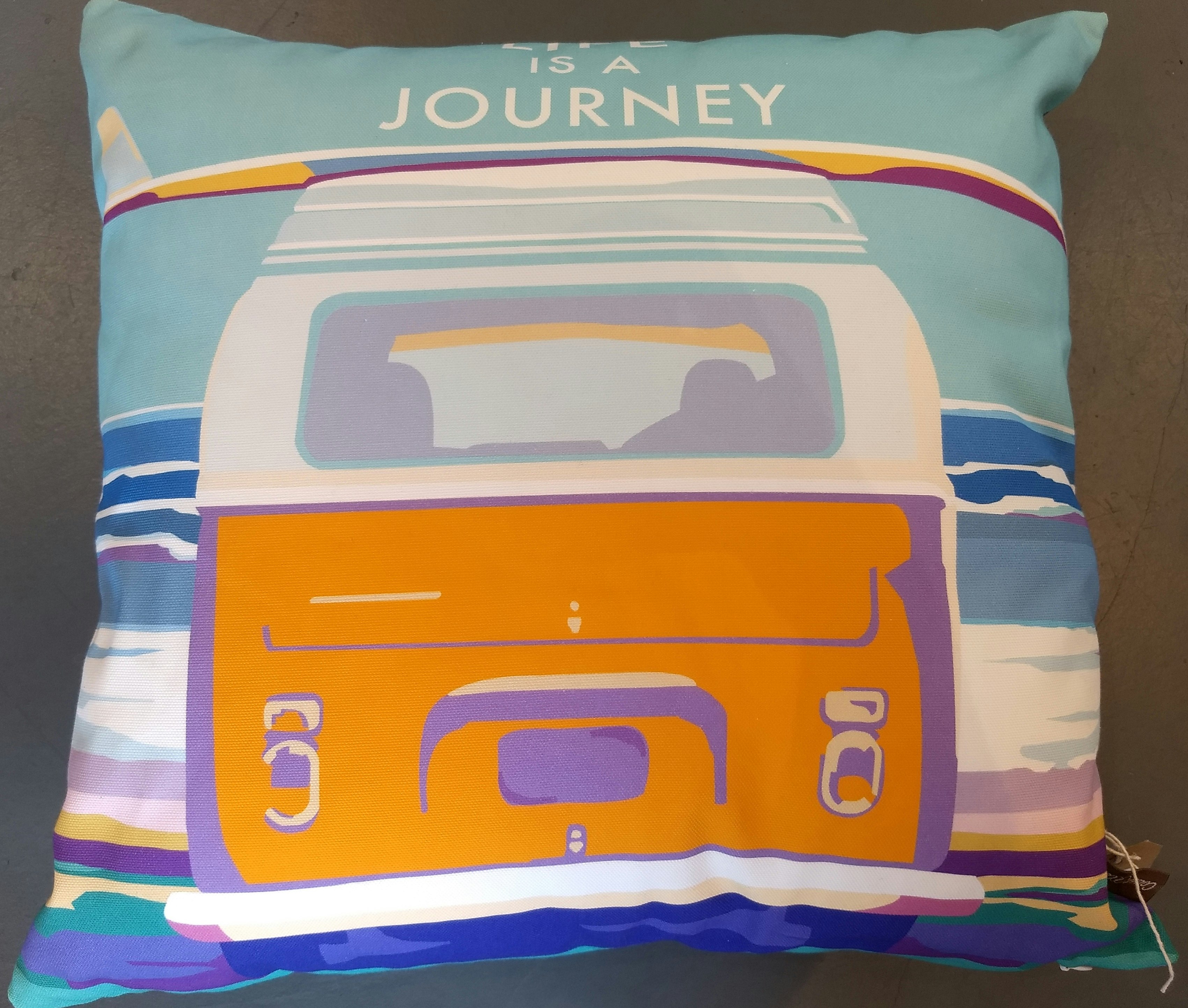 Life is a Journey Cushion by Betty Bettesworth