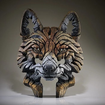 Fox Bust Edge Sculpture by