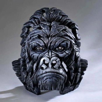 Gorilla Bust Edge Sculpture by