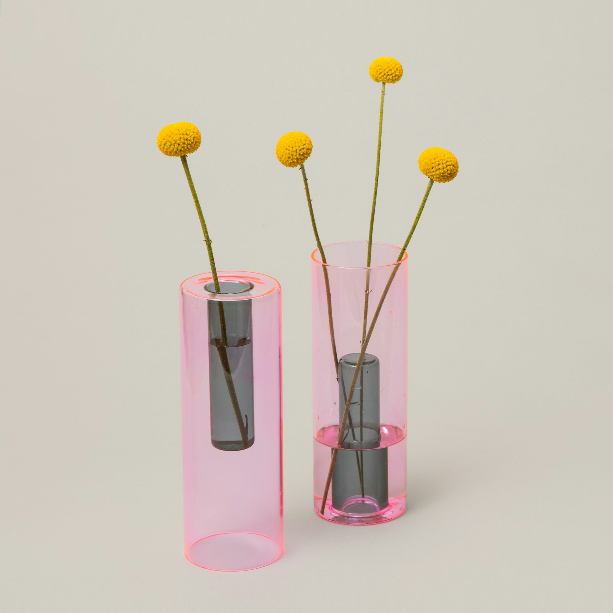 Reversible Glass Vase - Pink by Block Design