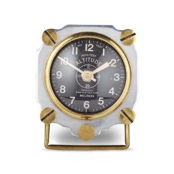 Aluminium Altimeter Table Clock by Pendulux