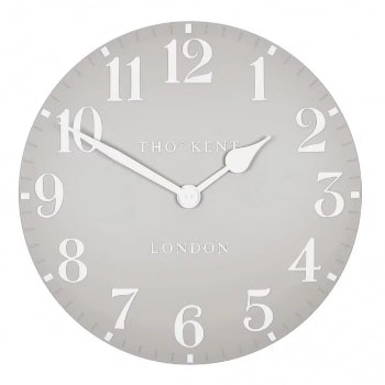 Large Dove Grey Arabic Wall Clock by Thomas Kent Clocks